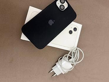 iphone 19: IPhone 13, Б/у, 128 ГБ, Белый, Зарядное устройство, Защитное стекло, Чехол, 89 % — 2