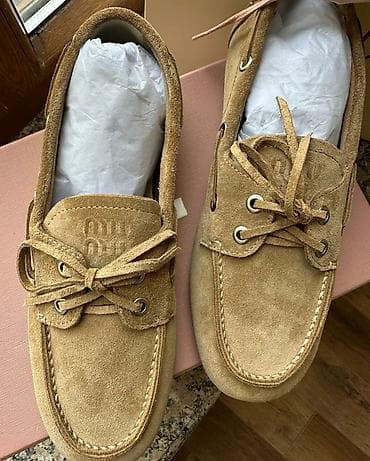 обувь 44: Лоферы, 38, Miu Miu, Новый, цвет - Бежевый, Самовывоз — 1