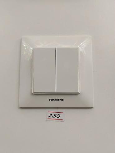 led matrix panel: Двухклавишный настенный выключатель Panasonic, цвет белый — 1