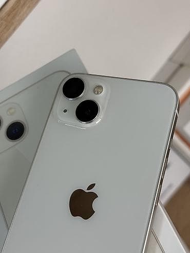 sd 128: IPhone 13, Б/у, 128 ГБ, Белый, Защитное стекло, Чехол, Кабель, 89 % — 2