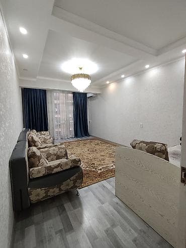 квартира в бишкеке на долгий срок: 2 комнаты, Без подселения, С мебелью полностью — 5