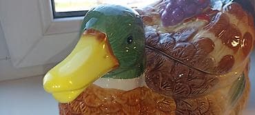 уточка лалафанфан: Керамическая супница/конфетница, фруктовнтца в виде утки-мандаринки с — 7