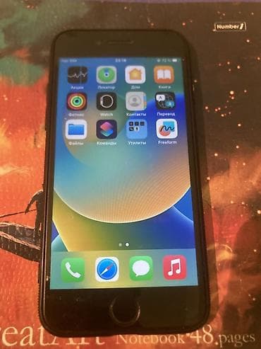 телефоны айфон в бишкеке: IPhone 8, 64 ГБ, Черный, Чехол, Защитное стекло, Кабель, 100 % — 2