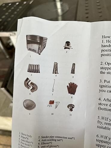 foldable table: Походная печь-камин из нержавеющей стали с варочной поверхностью и — 10