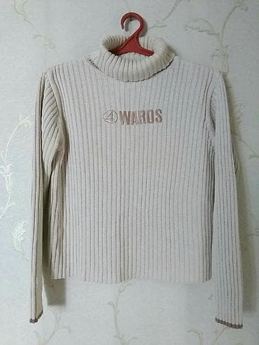 Кофта, Высокая горловина, Укороченная модель, Зима, M