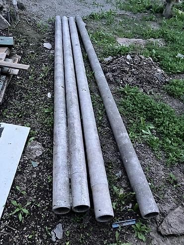 битоные столбы: Асбестоцементные трубы, 4 шт. - Материал: асбестоцемент (серые — 1