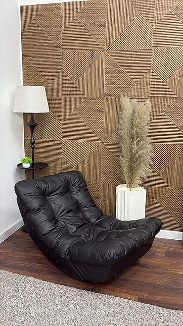 пластиковые стулья со спинкой: Кресло-шезлонг Togo-стиля, черное - Тип: напольное кресло-шезлонг без — 2