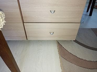 small table: Спальный гарнитур, Б/у, Двуспальная кровать, Кыргызстан, ДСП, Самовывоз, цвет - Бежевый — 5