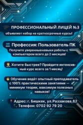 Тил курстары: Краткосрочные курсы “Пользователь ПК” Освойте востребованную профессию — 2