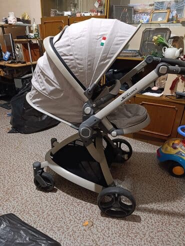 skillmax коляска страна производитель: Коляска, цвет - Серебристый, Б/у — 7
