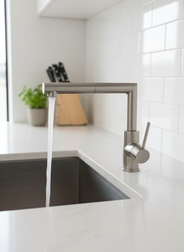 смисители: Смеситель для кухни из нержавеющей стали с матовой поверхностью — 1