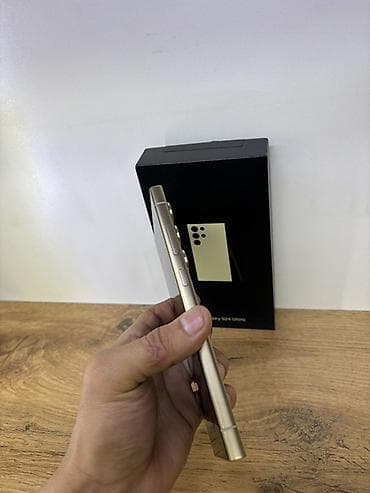 Уюлдук телефондор жана аксессуарлар: Samsung Galaxy S24 Ultra, түсү - Алтын, 2 SIM — 5