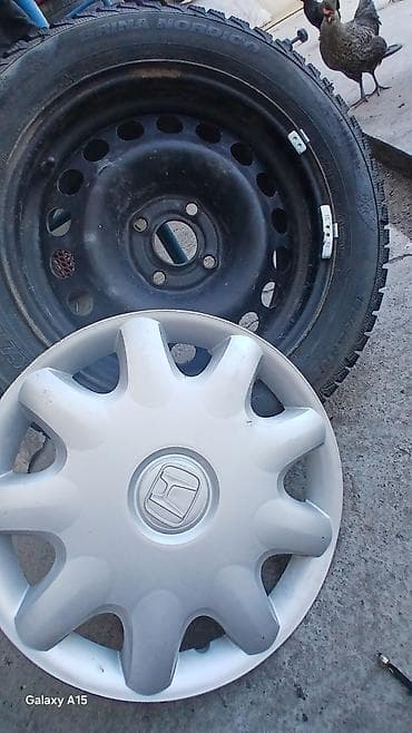 r16 р16: Колеса в сборе R 15, Зима, 1 шт, Легковые, Железные, отверстий - 4 — 1