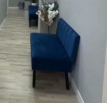 Эмерек: Банкетка, Текчелерсиз, түсү - Көк — 1