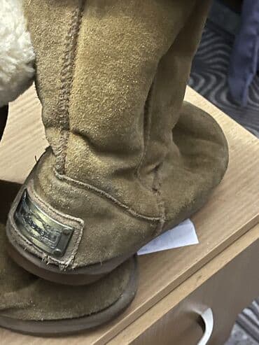 детский домашний тапочки: Угги зимние, детские - Материал верха: замша (натуральная на ощупь) - — 2