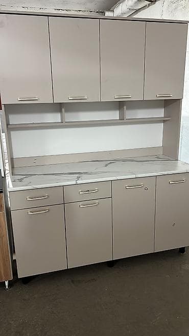 мини горка: Кухонный гарнитур, цвет - Белый, ДСП — 7