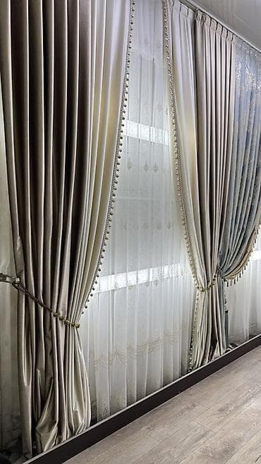 mamaroo 3 0: Комплект штор, Полиэстер, С тюлем в комплекте, Готовое изделие, Для спальни — 1