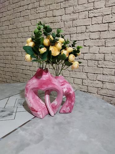 Вазы: Декоративные вазы-пара «Сердце» - Набор из двух настольных ваз с — 4