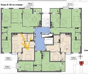 1010: 2 комнаты, 54 м², Технопарк Элитка, 10 этаж, Евроремонт — 6