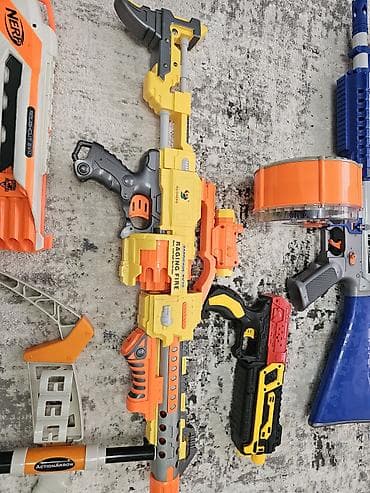 lego technic: Набор игрушечных бластеров и лука для стрельбы мягкими снарядами — 3