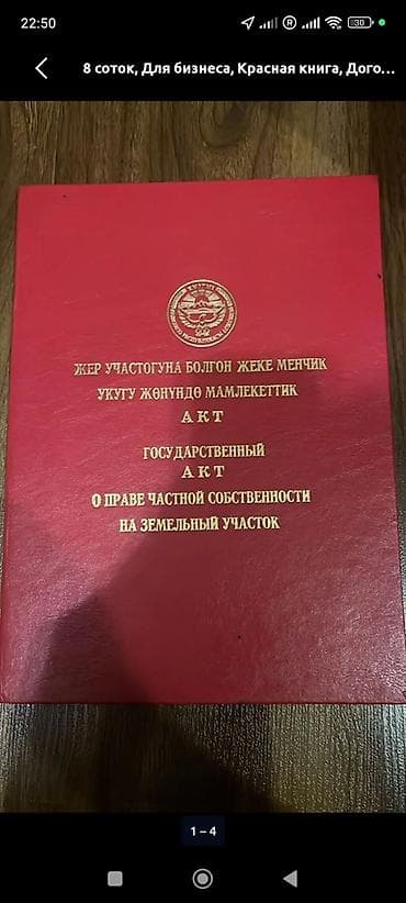 Жер тилкелери: 6 соток, Бизнес үчүн, Кызыл китеп — 1