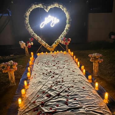 Романтическое оформление для предложений, дней рождения и особых