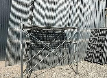 Напольные покрытия: Рамные строительные леса (оцинкованные) Описание: - Рамная система — 1