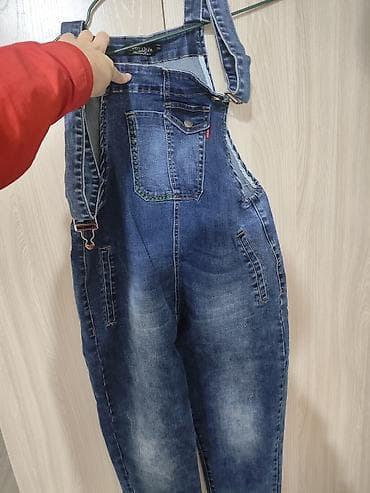 комбинезон женский: Джинсовый комбинезон для беременных. - Модель: классический деним с — 3