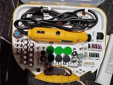 тиски большие промышленные: Мини-гравёр,DeWalt, в кейсе с большим набором насадок,210 шт,с гибким — 3