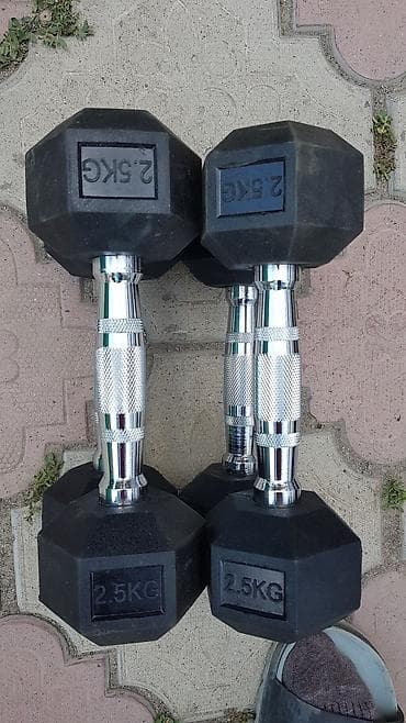 Гантели 6граник. обрезиненные 1кг 280сом