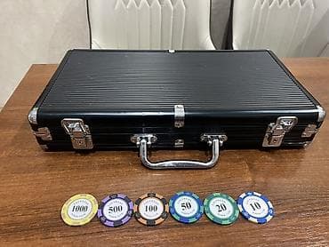 покер стол: Покерный набор в кейсе - Жесткий алюминиевый кейс черного цвета с — 1