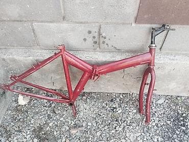 шоссейный велосипед рама м: Рама горного велосипеда Цвет: красный Состояние: хорошее, без трещин — 2
