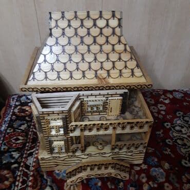 дом для праздников: Сувенирный домик из дерева. Ручная работа — 2