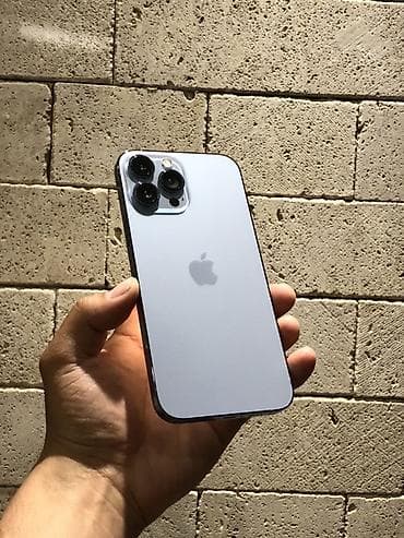 IPhone 13 Pro Max, Б/у, 512 ГБ, Голубой, Защитное стекло, 83 %