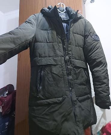 Шымдар: Хорошее состояние Зимняя мужская парка, цвет темно‑оливковый — 3