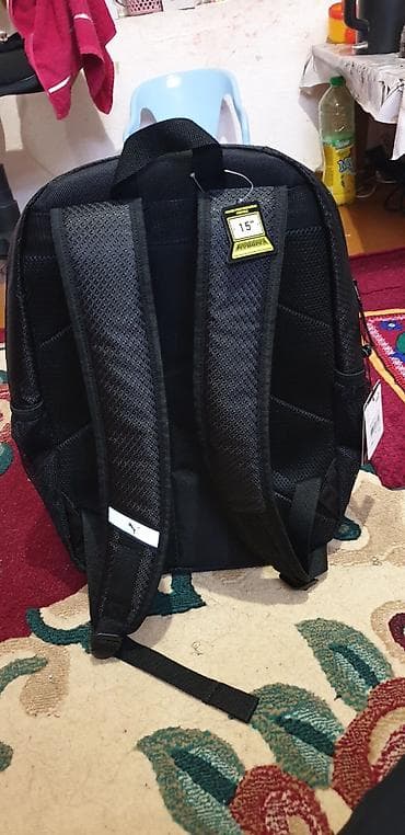 Аксессуарлар: Рюкзак PUMA, городской/школьный, черный. - Вместительный основной — 5