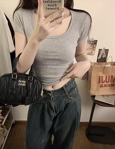 Футболка, Облегающая модель, Хлопок, Новый, XS at lalafo.kg Футболка, Облегающая модель, Хлопок, Новый, XS