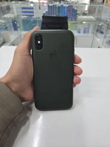 айфон х: IPhone X, Колдонулган, 64 ГБ, Кара, Коргоочу айнек, Каптама, 100 % — 5