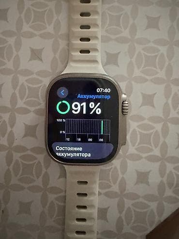 микрофон смарт: Apple Watch Ultra (49 мм) + дополнительный ремешок Ocean Band — 7