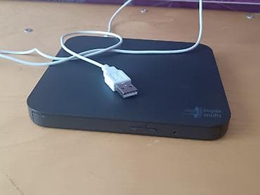 ТВ и видео: Внешний тонкий привод DVD-RW (USB) Модель: Hitachi-LG Data Storage — 1