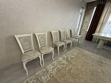сулья: Стол и стул для зала, Б/у, цвет - Бежевый — 2
