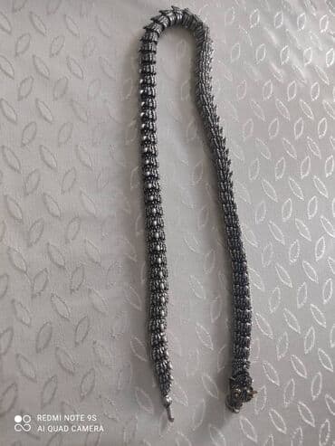 диадема ободок: Эффектный цепь в виде змеи, выполненный из металла с детализированной — 2