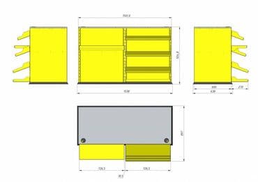 кассовое оборудование для магазина: Кассовый бокс - модель Контра Ширина бокса	640 Высота бокса	930 — 3