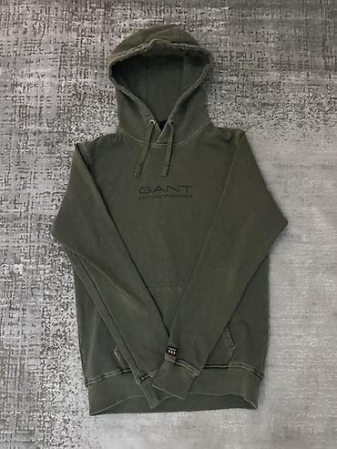 tech flece: Худи GANT American Sportswear - Цвет: оливково‑зеленый - Материал — 1