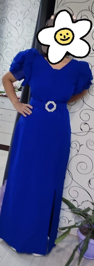 платье халат на пуговицах для полных: Вечернее платье, С рукавами, Камни, 2XL — 5