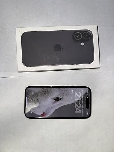 режим 12 с: IPhone 16, Б/у, 256 ГБ, Черный, Зарядное устройство, 91 % — 9