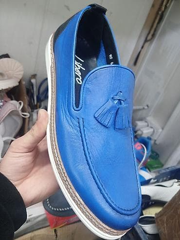 леберис нео: Лоферы, 43, Новый, цвет - Синий, Самовывоз — 3