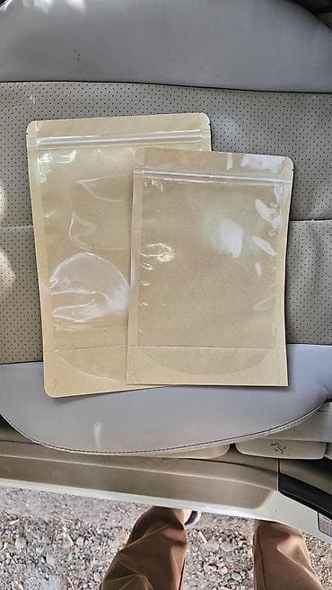 Крафт-пакеты с прозрачным окном и зип‑замком размеры:23×18=12сом at lalafo.kg Крафт-пакеты с прозрачным окном и зип‑замком размеры:23×18=12сом