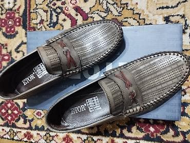 кож заменитель: Лоферы, 41, Etor, Б/у, цвет - Коричневый, Самовывоз — 2