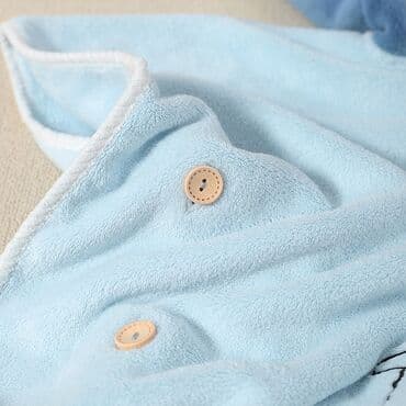 детские комбинезоны с капюшоном: Полотенце-накидка детский банный халат с капюшоном — 9